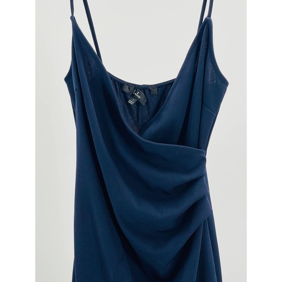 Lulu's | Dresses | Lulus Sz Xs Sweetest Admirer Navy Blue Ruched Surplice Maxi Dress New B19 